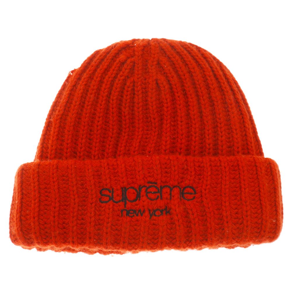 SUPREME (シュプリーム) 22AW Ribbed Beanie クラシックロゴ刺繍 