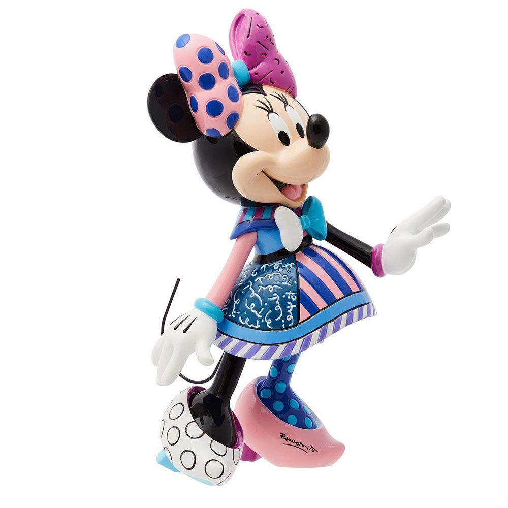 Disney by Britto｜ディズニー バイ ブリット ミニー ウィズ ピンクリボン CLT-MS2000 カラフル フィギュア 置物 人形 インテリア 陶器 レジン製