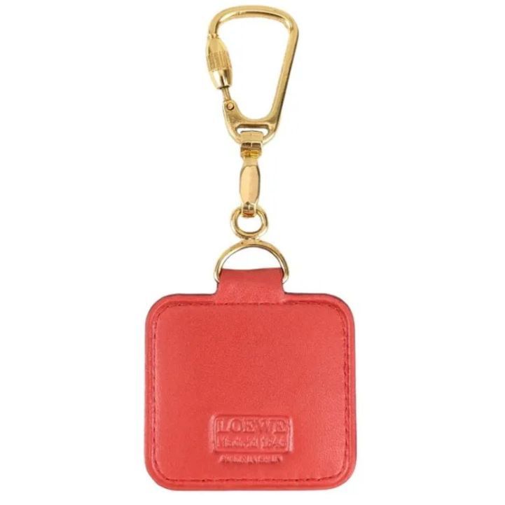 ロエベ LOEWE アナグラム バッグチャーム キーホルダー レザー オレンジ系