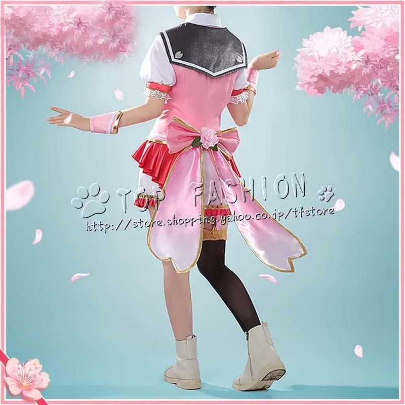 ウマ娘 プリティーダービー 風 サクラローレル 勝負服 コスプレ衣裝 ウィッ グ 靴 道具??