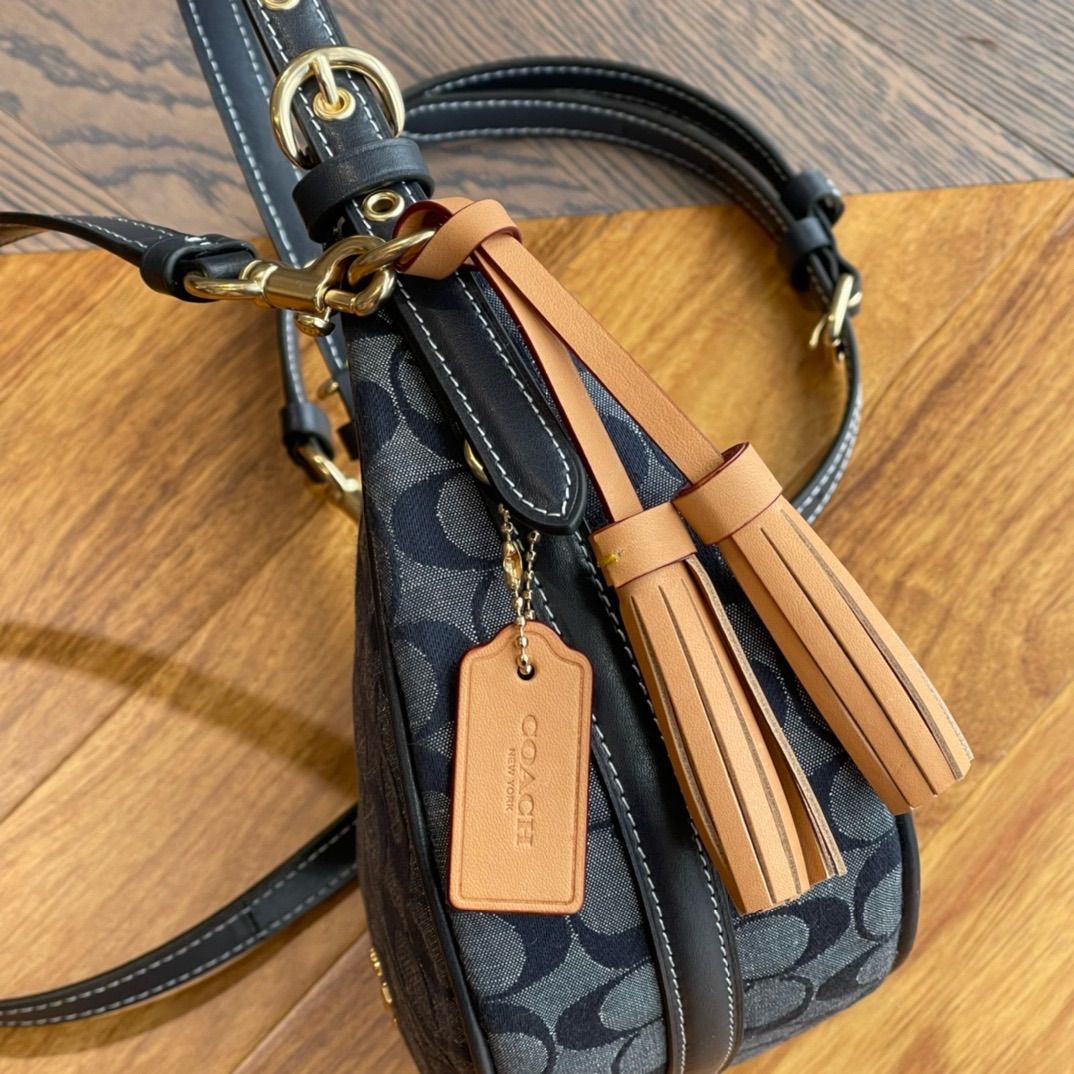 コーチバッグ COACHショルダーバッグ C8163 デニムマルチ2WAYバッグ  