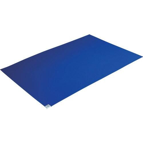 2営業日で発送 トラスコ中山 TRUSCO TRUSCO 抗菌粘着クリーンマット 600X900MM ブルー 1シート 60枚入 CMKK60906B 8000