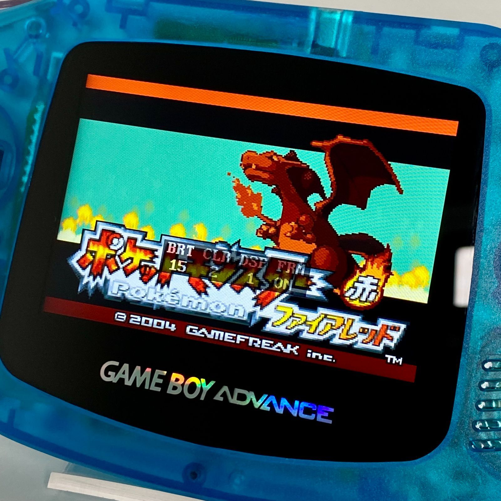 バックライト】ゲームボーイアドバンス 本体 GBA クリアブルー IPS 