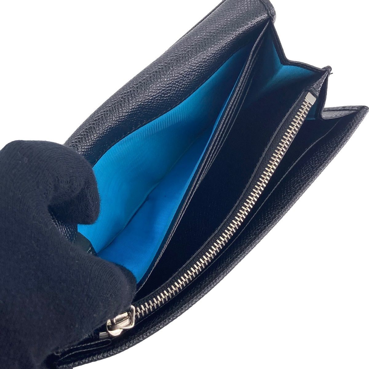 中古】 BVLGARI ブルガリ クリップ ラージウォレット 長財布 黒 289381 