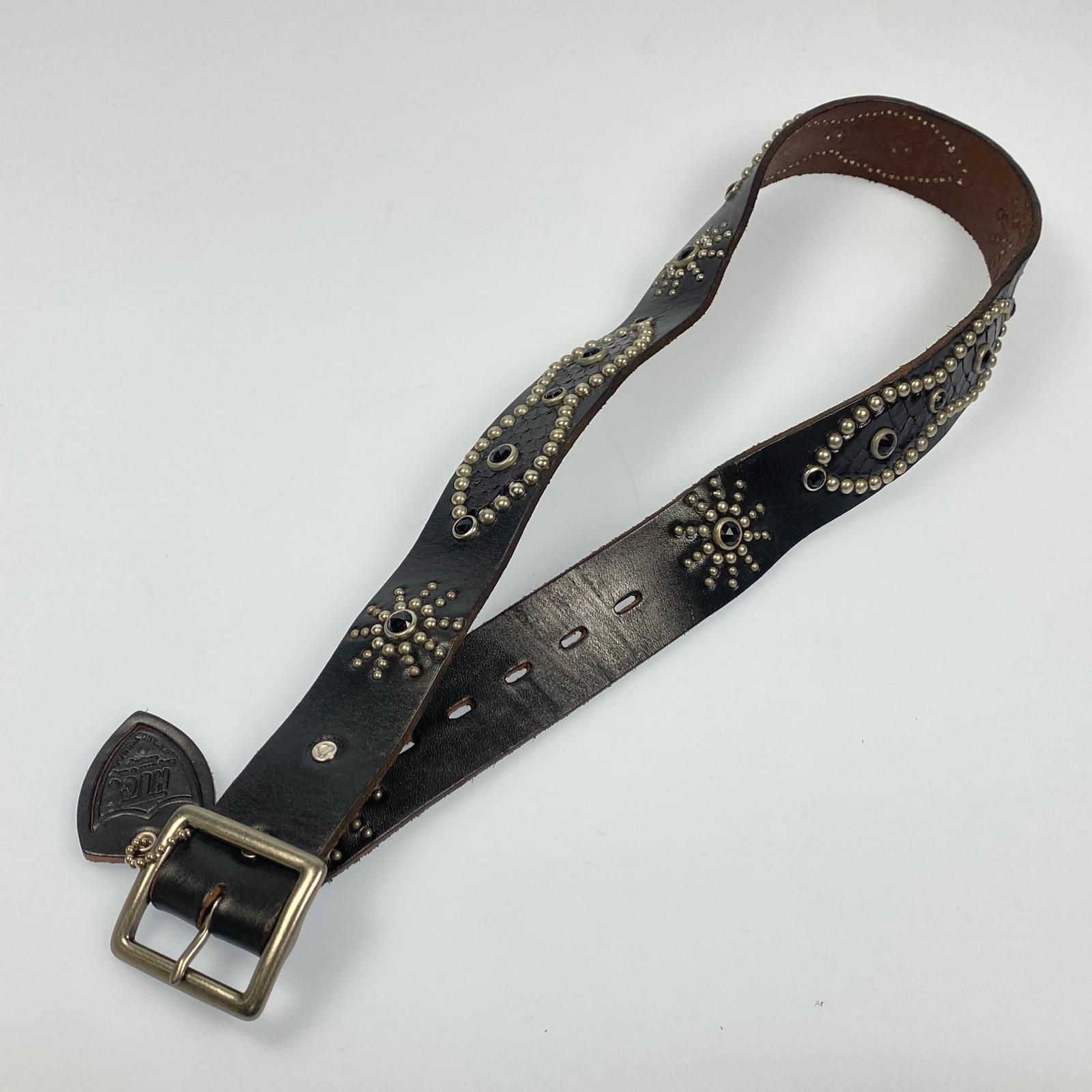 姫路東店】 中古 HTC | エイチティーシー ベルト Leather Studs Belt 