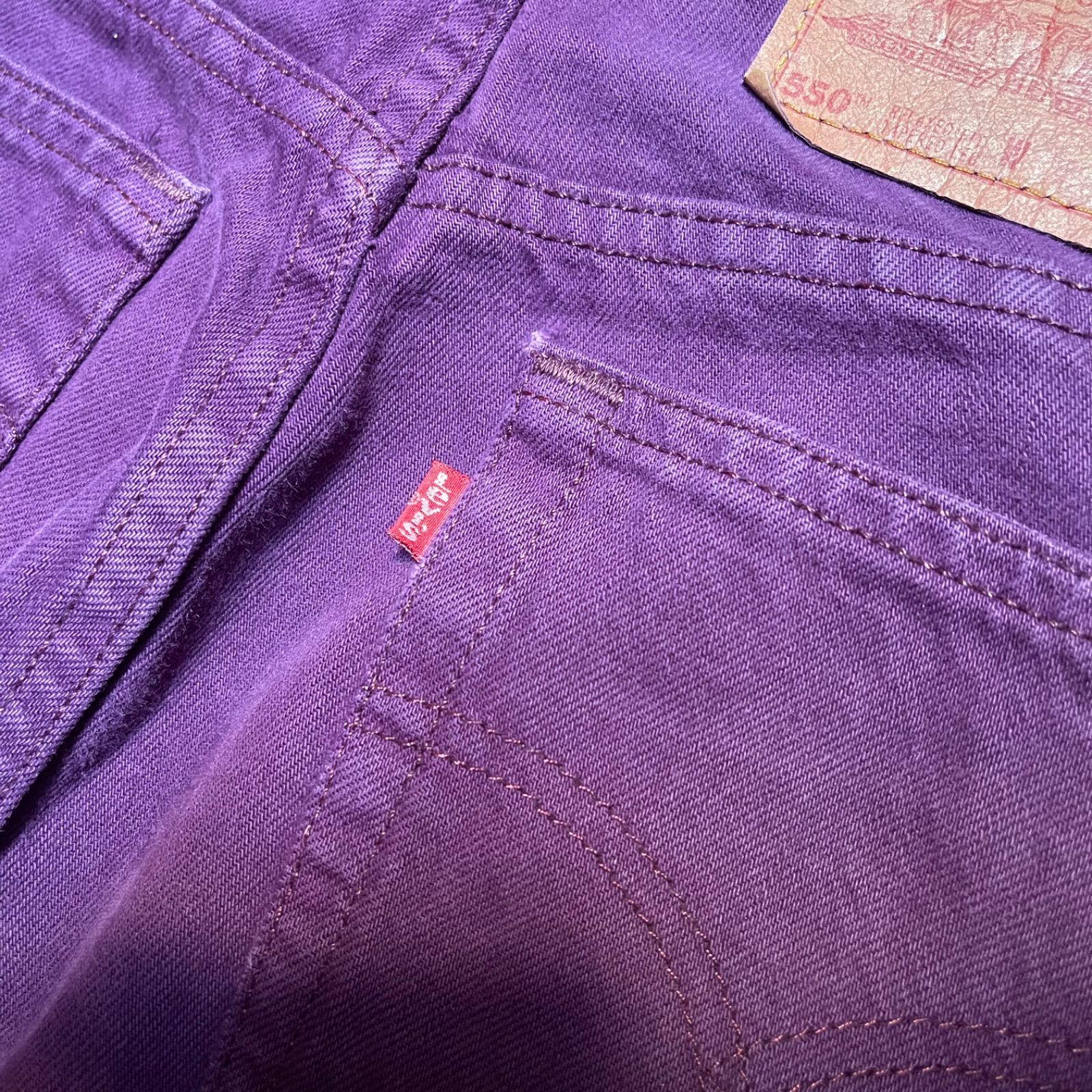 levi's 550 赤紫 デニム 90's USA製 Levi's550 紫デニムパンツ W32 | 古着屋DIGDIG