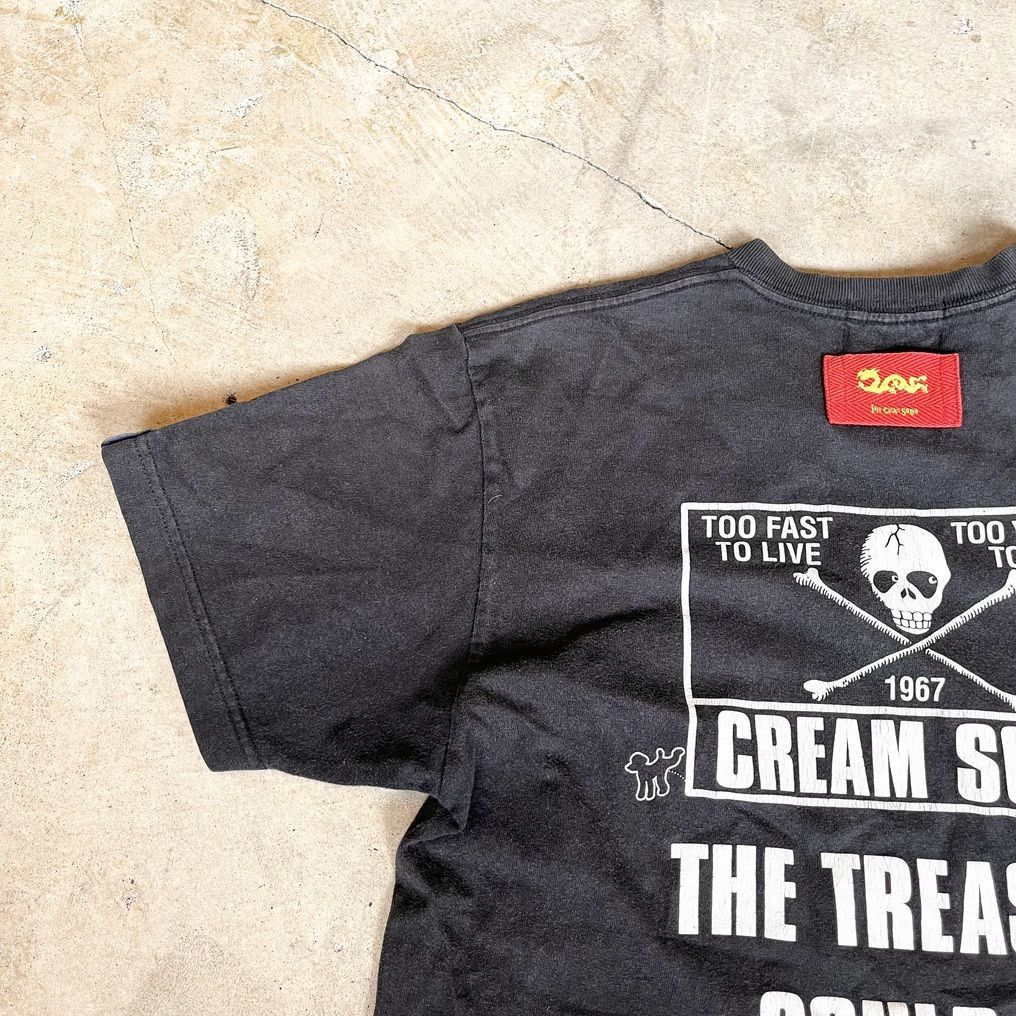 CREAM SODA クリームソーダ カーシブロゴTシャツ 半袖Tシャツ ブラック メンズM相当 ロゴ ロカビリー パンク ブラックキャッツ