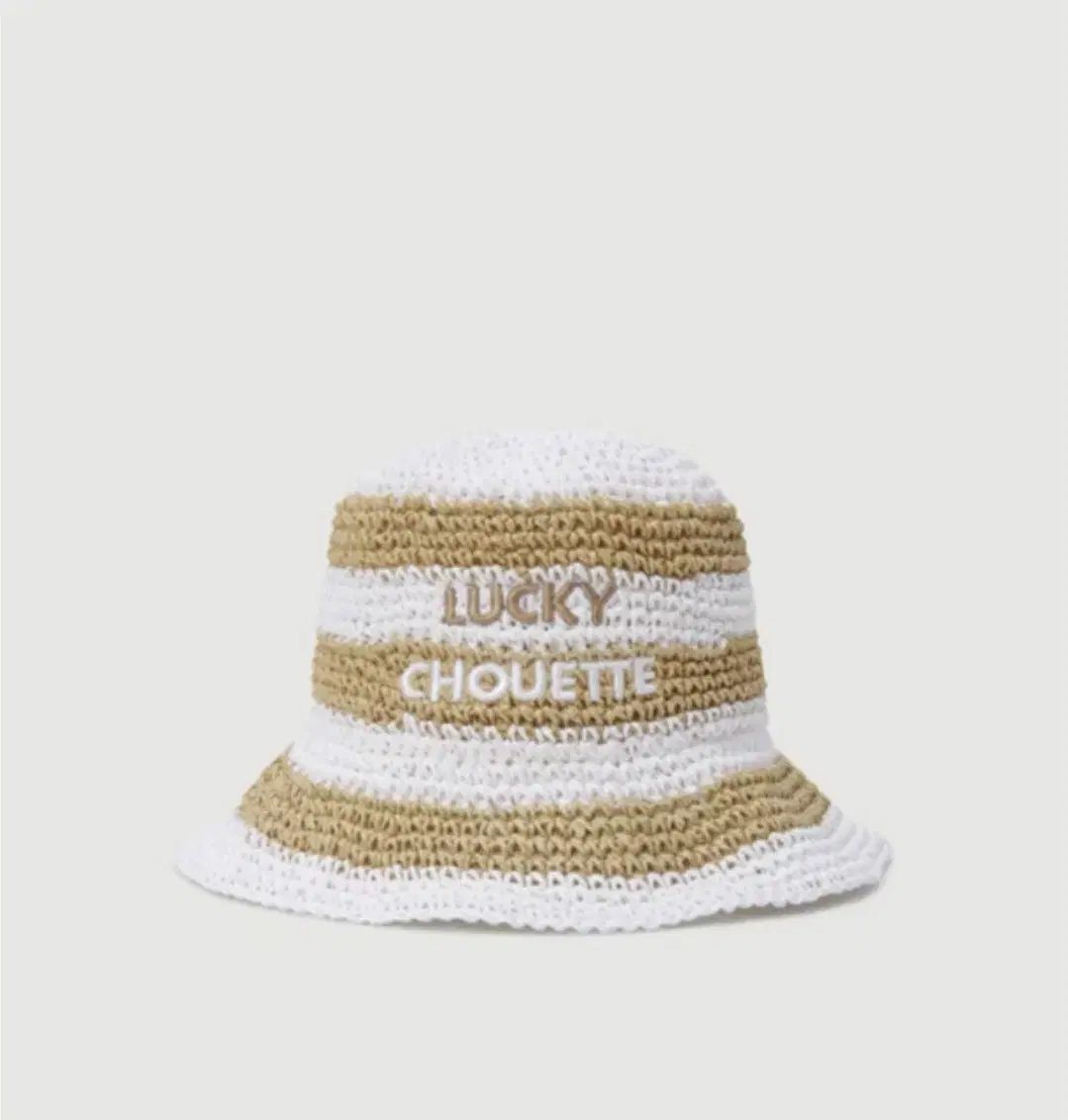 LUCKY CHOUETTE ラッキーシュエトゥ ストライプ ラフィアハット
