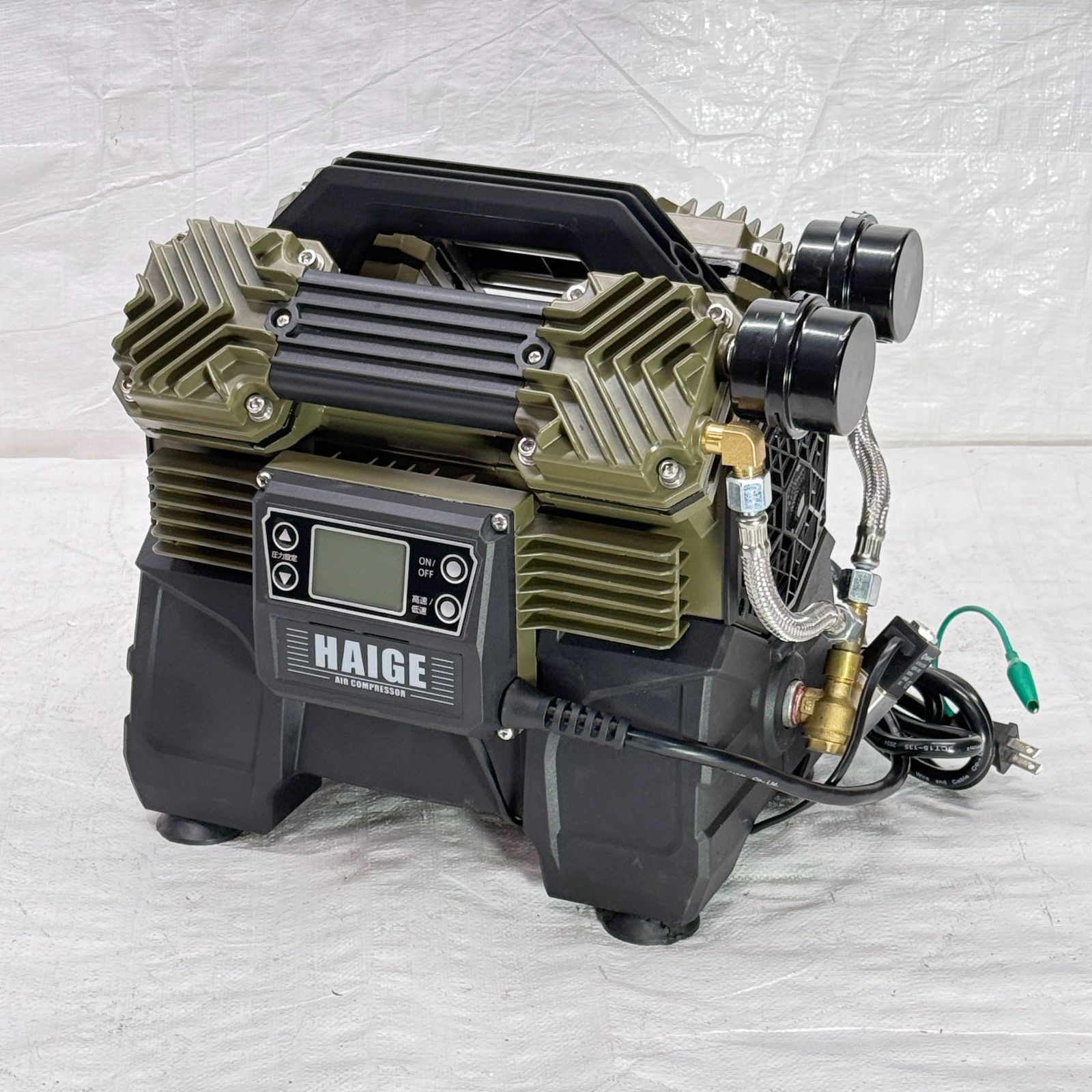 展示品 エアー コンプレッサー 100V 0.8Lタンク内蔵 オイルレス 最大圧力1.0MPa 静音 小型 軽量 HG-DC992 1137-2
