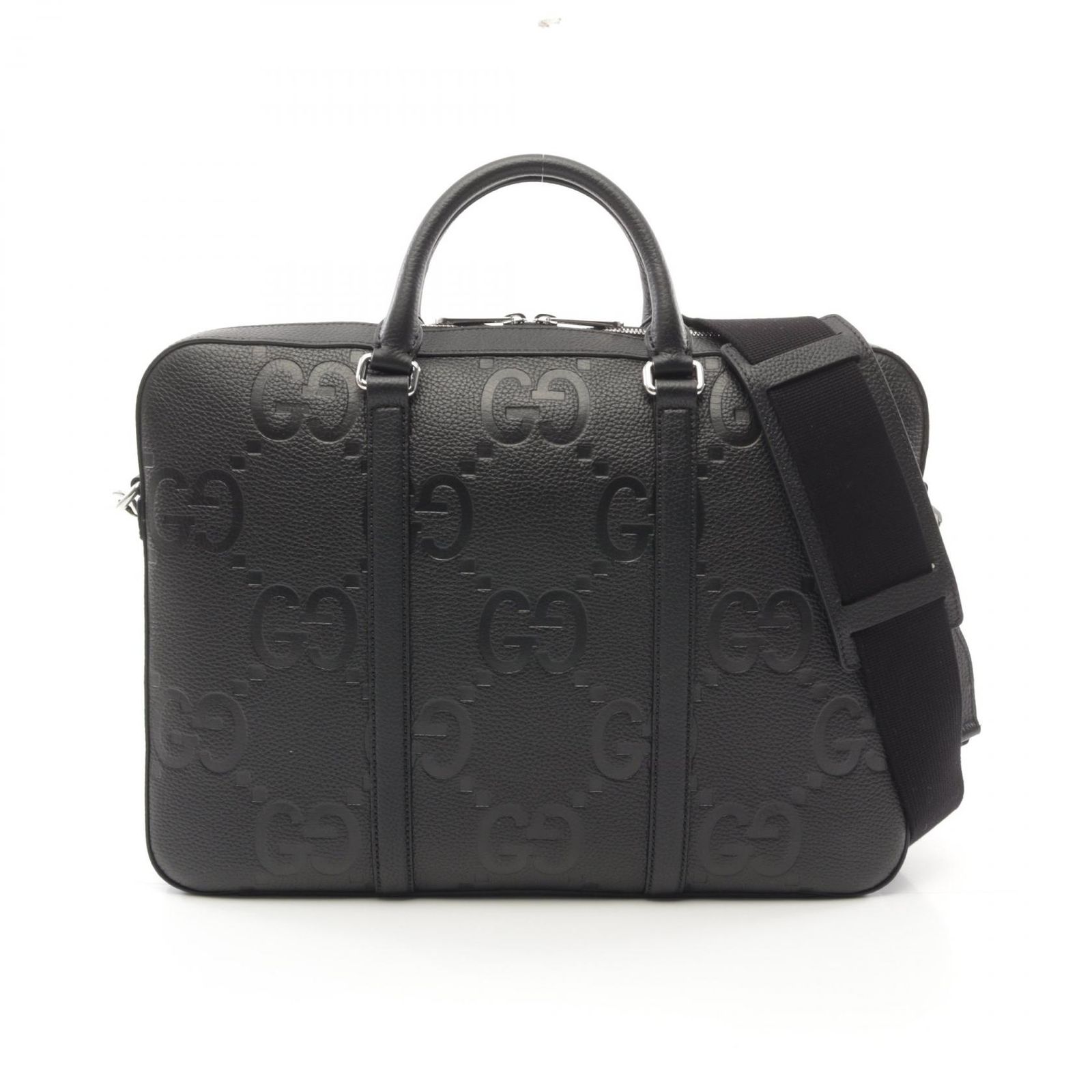 GUCCI グッチ ハンドバッグ ブリーフケース ブラック GUCCI グッチ GGエンボス ブリーフケース ビジネスバッグ 黒 (GUCCI