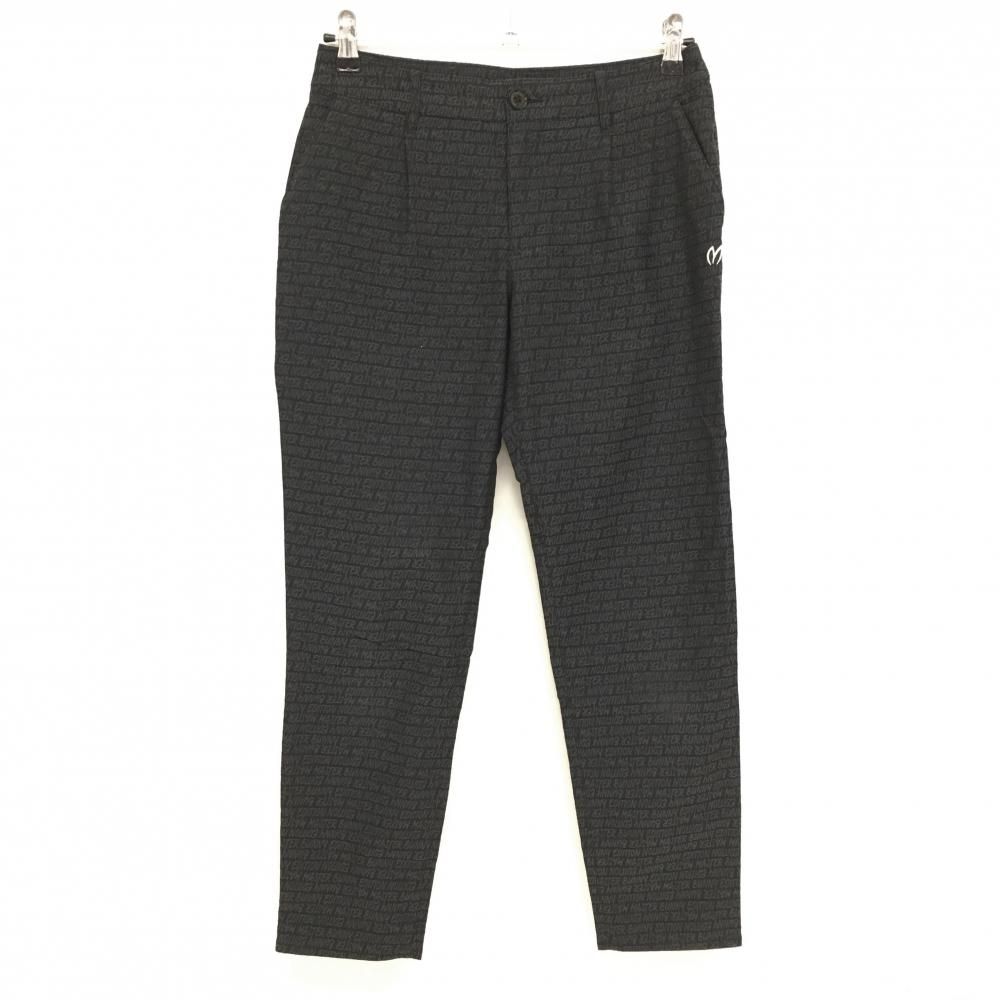 ☆特価☆【美品】マスターバニー パンツ 黒×グレー ロゴ総柄