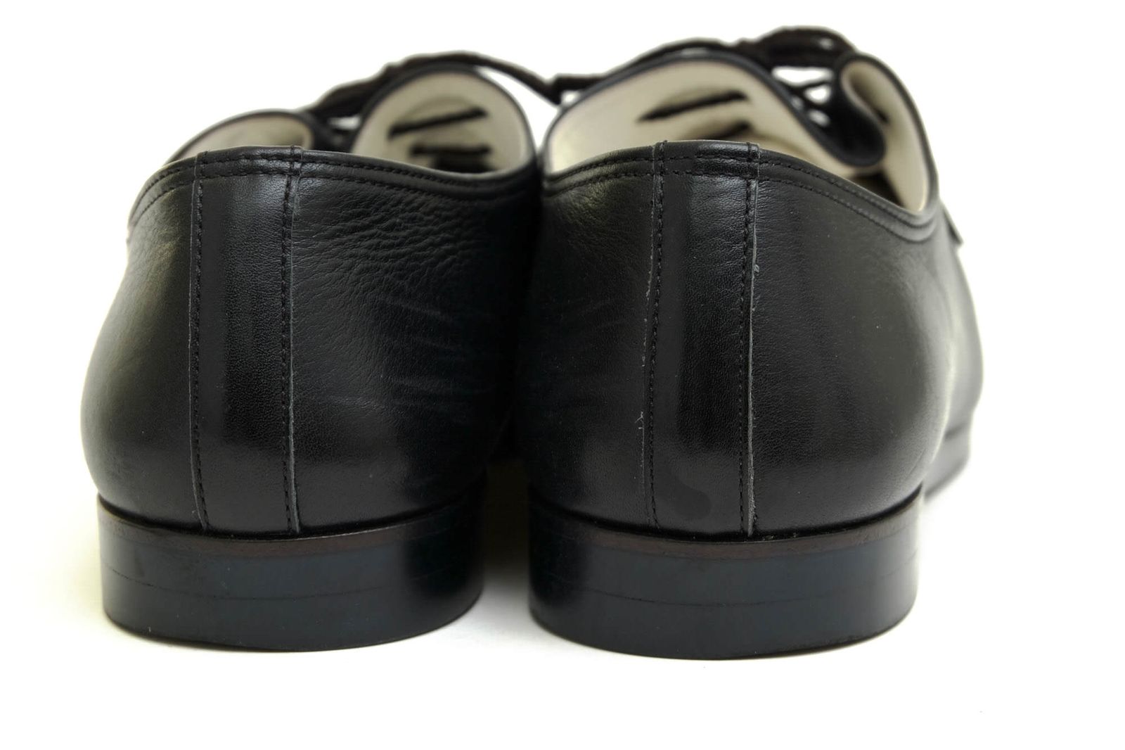 美品 フットストックオリジナルズ レザーシューズ BOA 牛革 黒 25.5 FOOTSTOCK ORIGINALS (フットストックオリジナルズ) QUICKS＋BOA