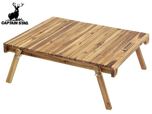 キャプテンスタッグ CSクラシックス ロールトップフリーテーブル81 UP-1050 折りたたみ 木製 おしゃれ 机 キャンプ アウトドア 送料無料