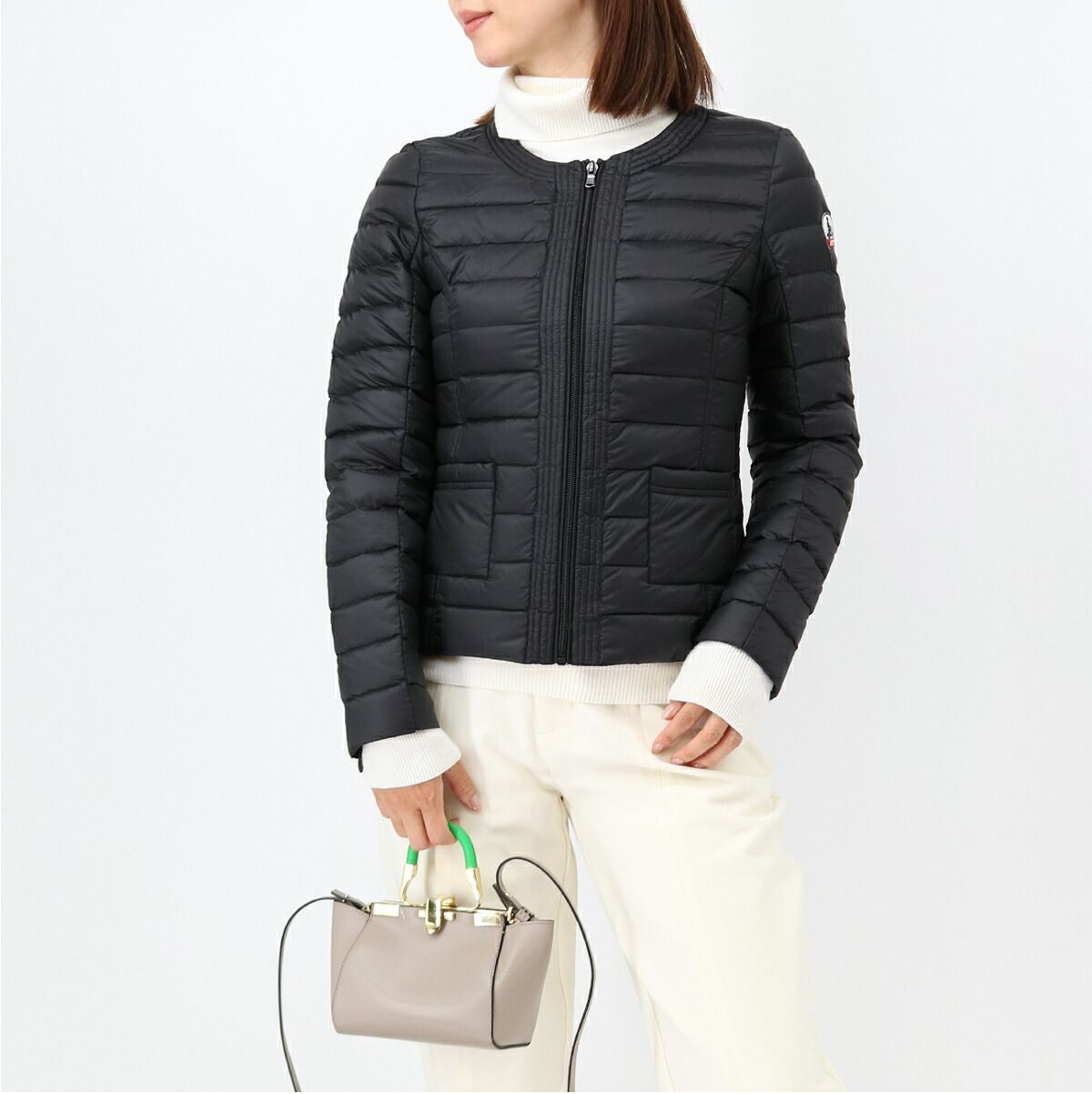 DANTON/ダントン] ナイロンタフタ ノーカラーインナーダウンジャケット