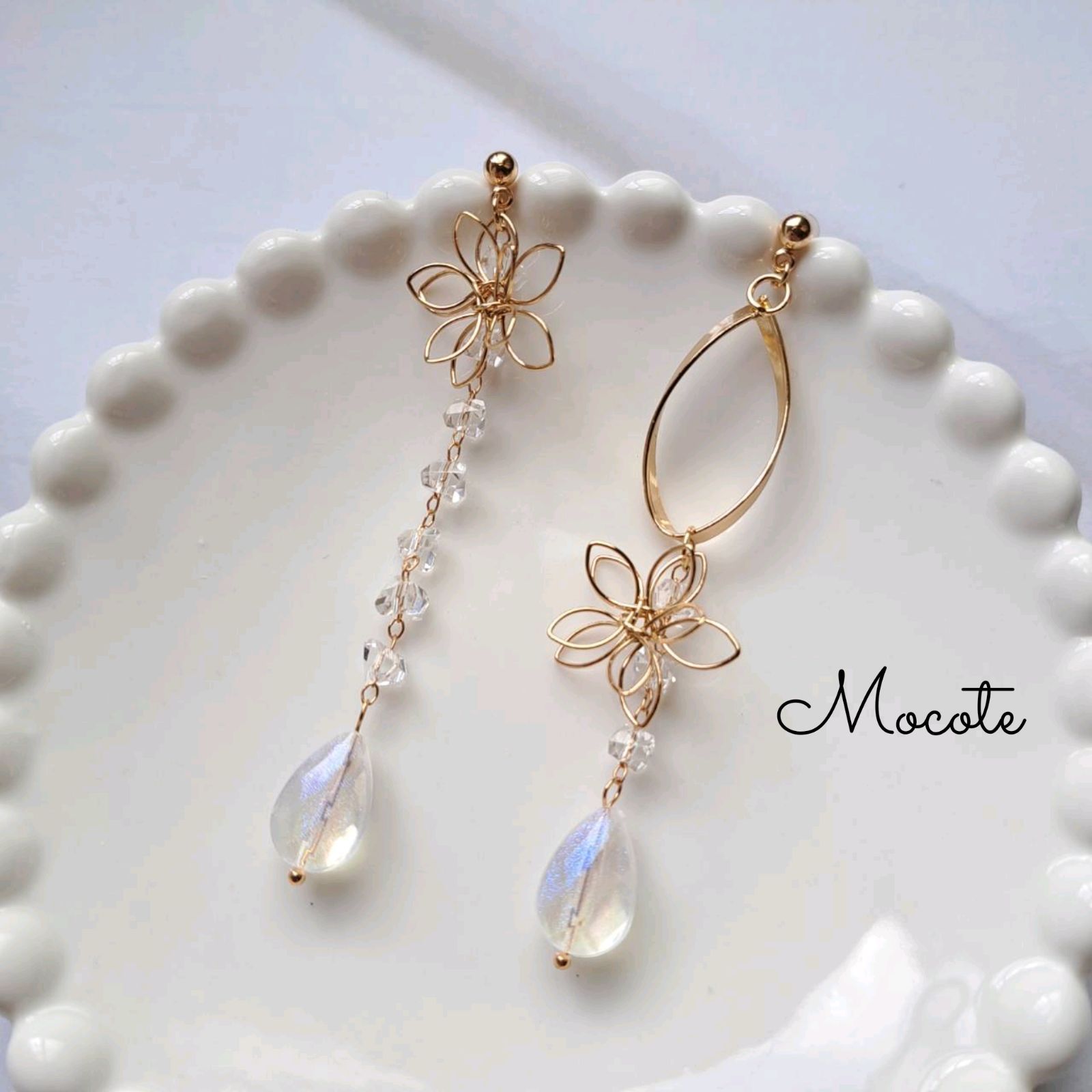 Flower petal(華やかな海)イヤリング/ピアス イヤリング