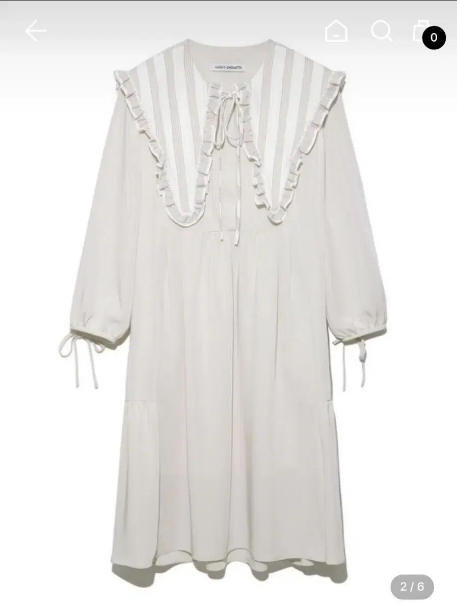 感動 LUCKY CHOUETTE ラッキーシュエトゥ ビック襟 ワンピース BEL 38