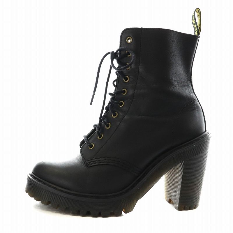 ドクターマーチン DR.MARTENS ケンドラ KENDRA 10ホール ショートブーツ レースアップ チャンキーヒール レザー UK4 23.0cm 黒 ブラック /AN5 ●D |  レディース 