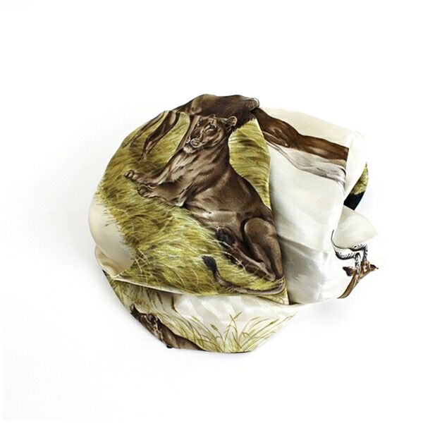 美品　エルメス　シルクスカーフ　カレ90 KENYA ケニヤ 美品】HERMES エルメス KENYA ケニア silk カレ90 シルク