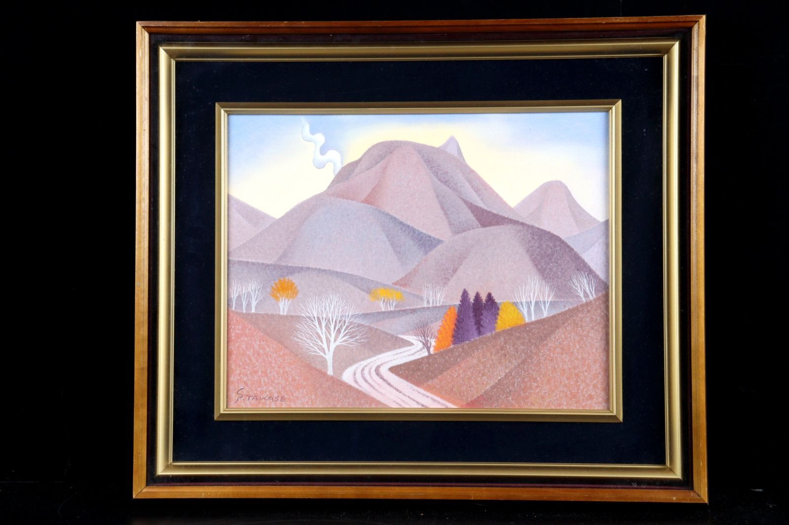 【一枚の繪】画家 高瀬三郎 『初冬の朝日岳（那須）』油絵 F6号 一枚の繪】画家 高瀬三郎 『初冬の朝日岳（那須）』油絵 F6号