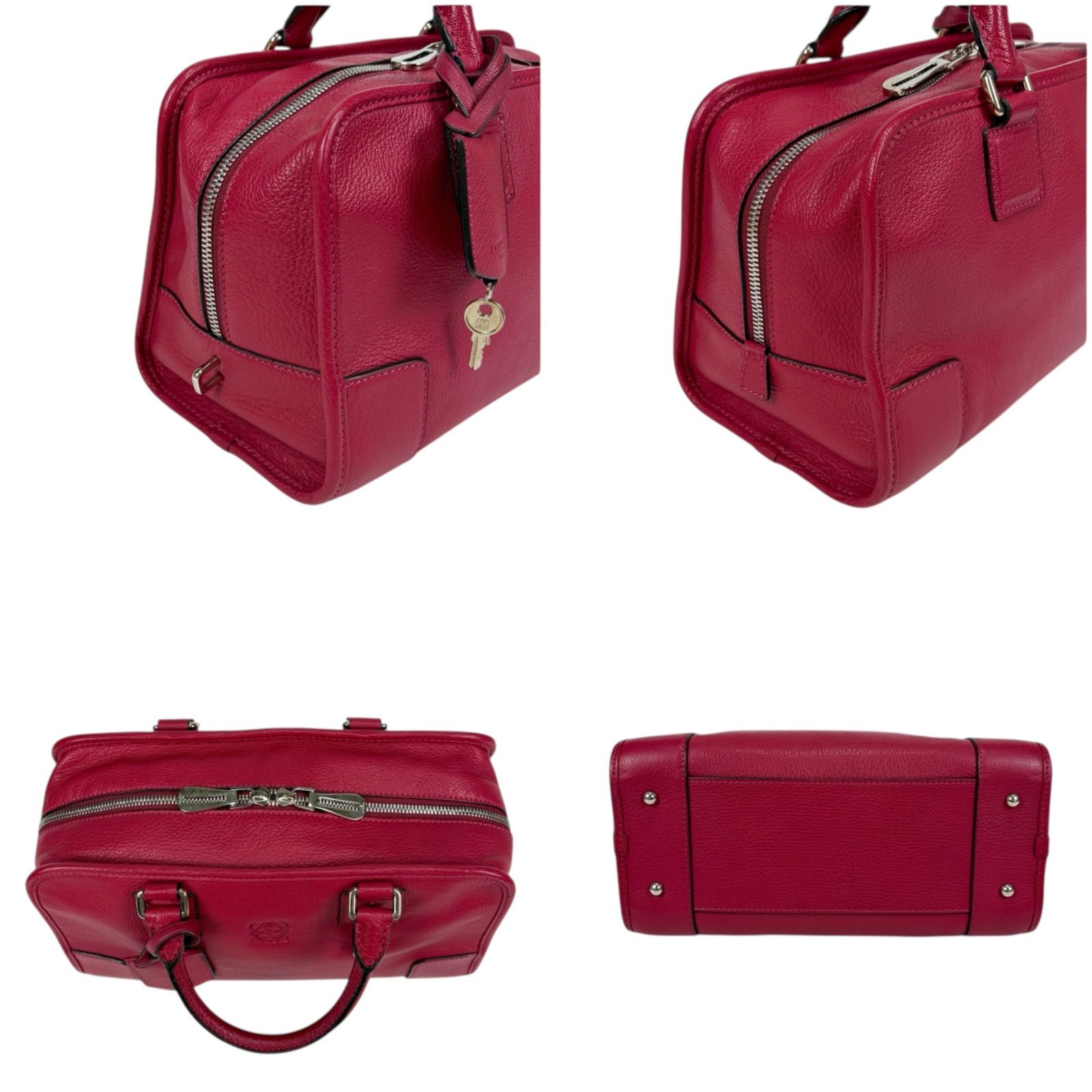LOEWE アマソナ 28 ターコイズ ボストンバッグ エメラルド　スエード LOEWE アマソナ 28 ターコイズ ボストンバッグ エメラルドスエード