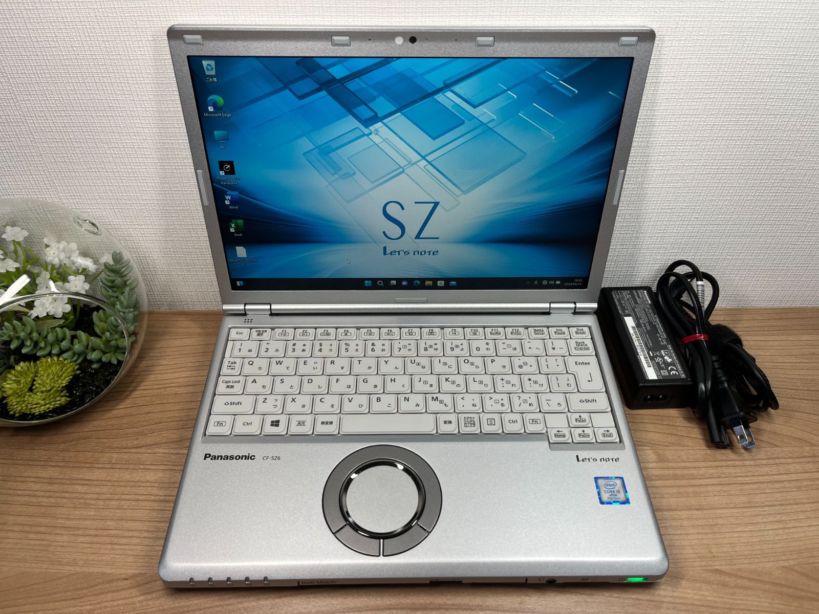 ①美品・高性能 Panasonic Let's note CF-SZ6 Windows10pro Office2021pro搭載 Corei5 心細く  M.