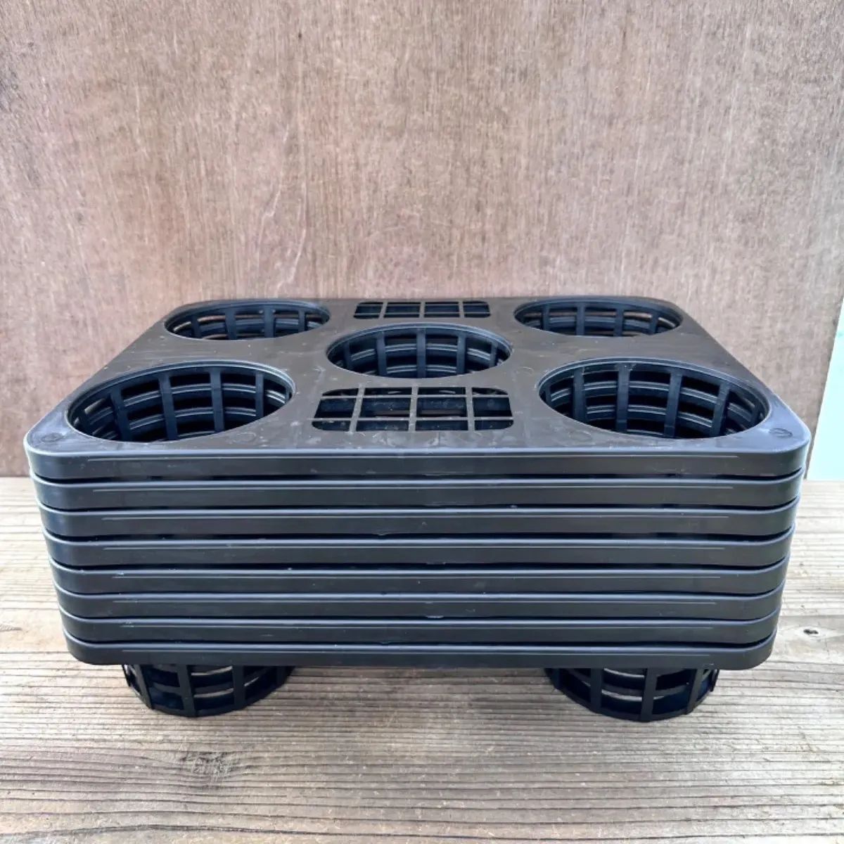 中古資材サンプル】5寸用 5穴 園芸トレー8枚セット 育苗用トレー