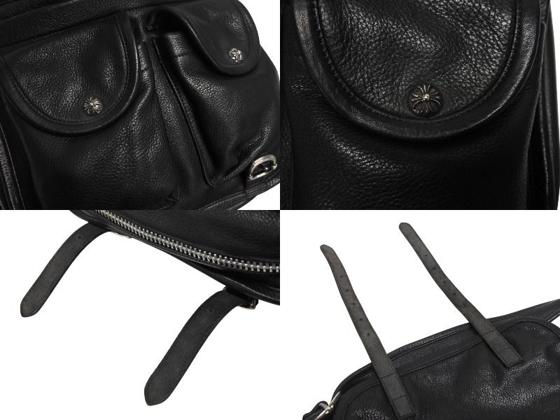 CHROME HEARTS ❗️クロムハーツ❗️百合の紋章❗️レザー ショルダーバッグ CHROME HEARTS クロムハーツ TAKA BAG/タカバッグ セメタリー