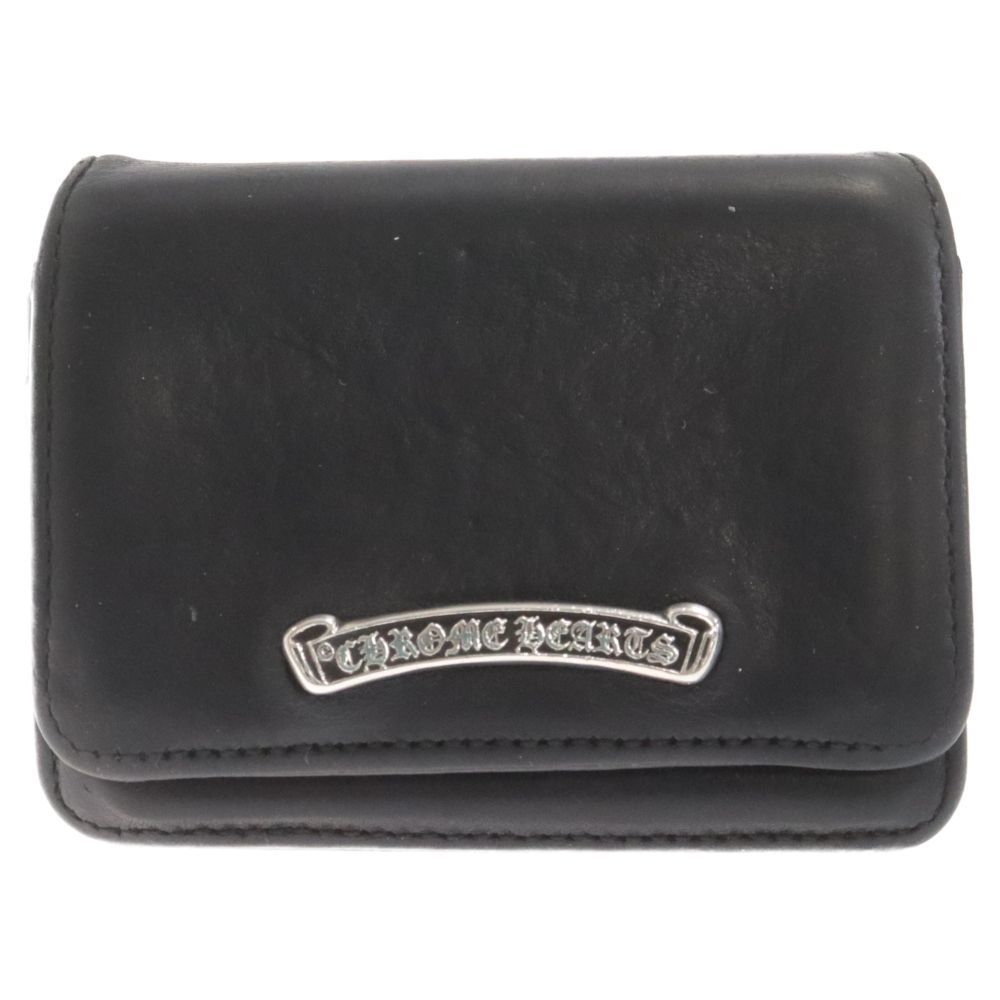 CHROME HEARTS (クロムハーツ) CARD CASE 3ポケット レザー カードケース 名刺入れ ブラック - メルカリ