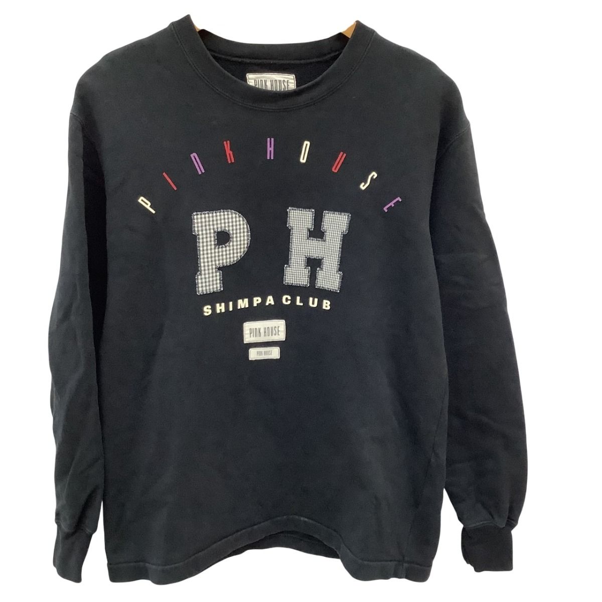 【PINK HOUSE】ピンクハウス　ワッペン多数　パーカー　ブラック c-2412-A2151UCD023_05.jpg