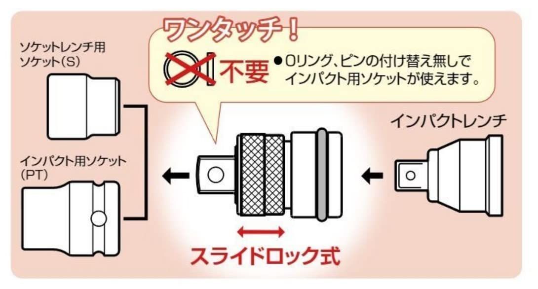 トップ工業 (TOP) インパクト用 ワンタッチ アダプター ジョイント 差