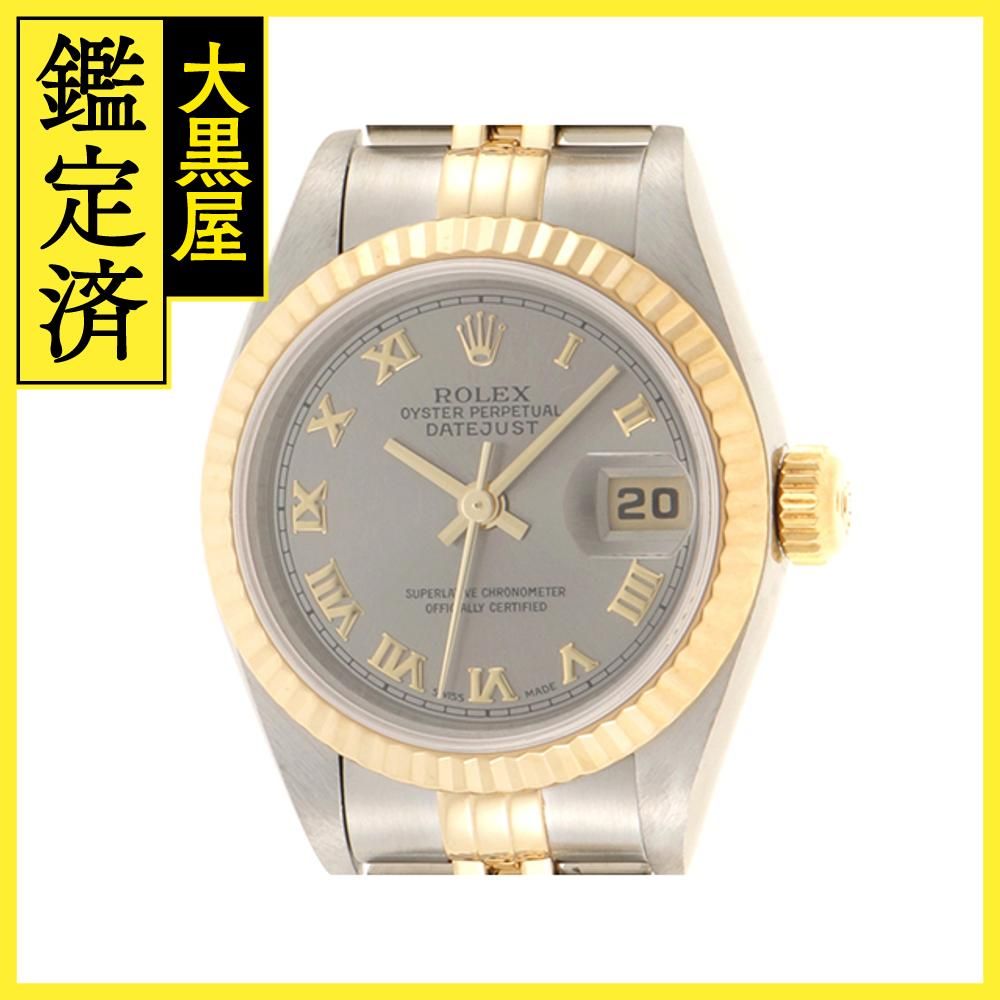 ROLEX ロレックス デイトジャスト 69173 YG/SS U番 グレー文字盤 