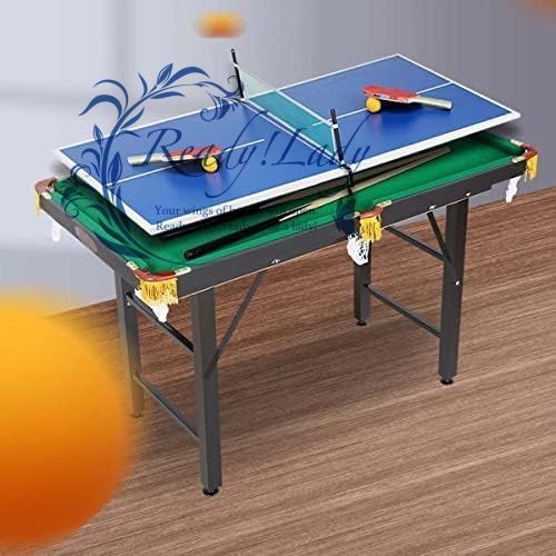 AOUMK マルチゲームテーブル、4 in 1多機能ビリヤード台、折りたたみ式