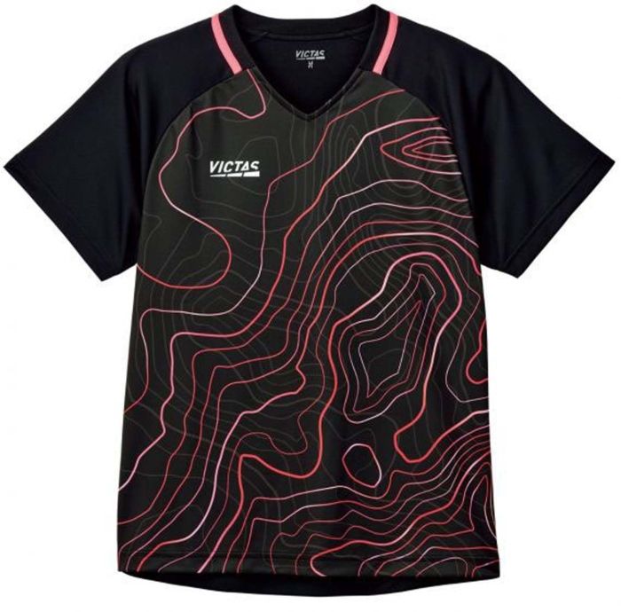 【新品・5営業日で発送】VICTAS(ヴィクタス) トポグラフィーゲームシャツ (612401) 色 : ピンク サイズ : L 
