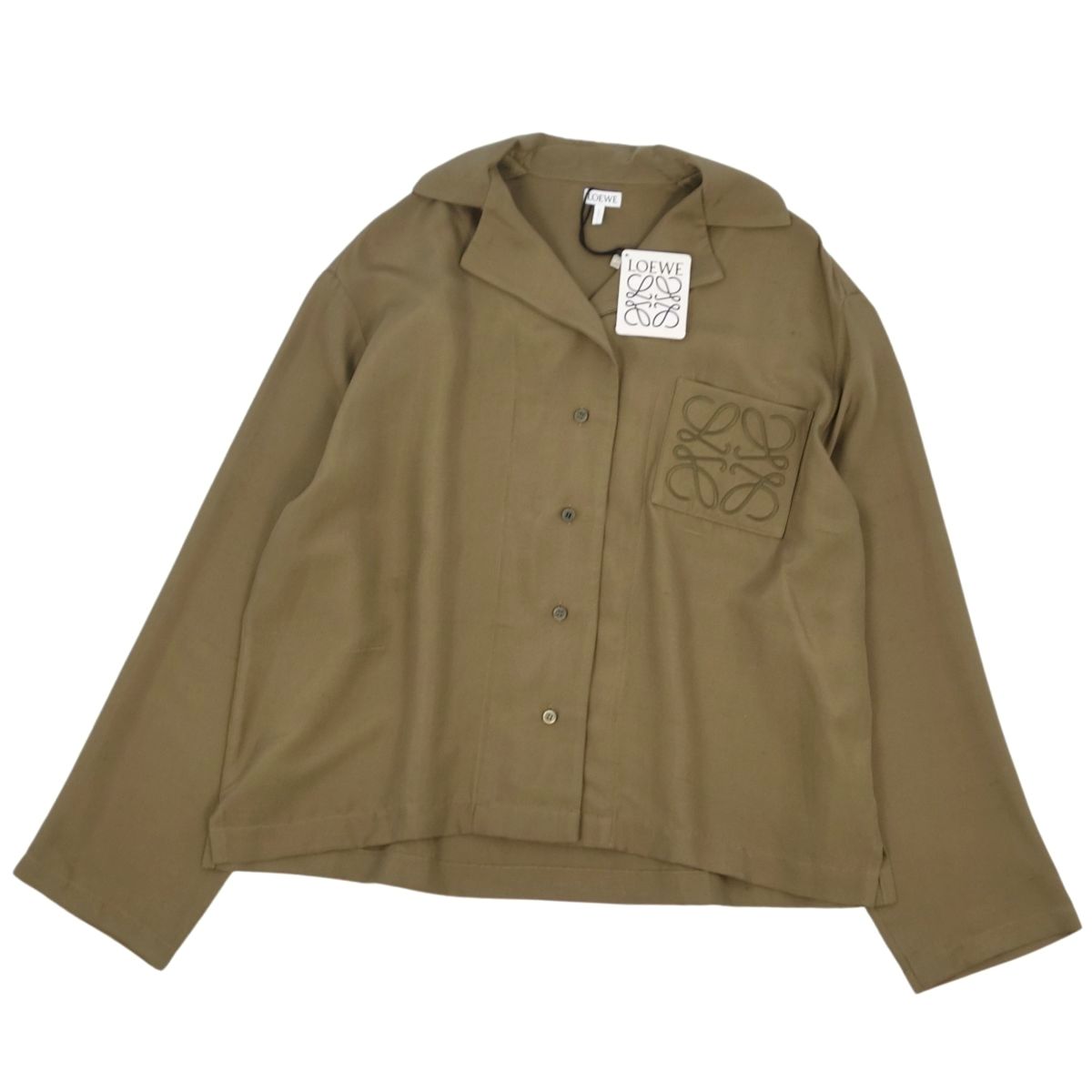 未使用同様　LOEWE アナグラムシルクシャツ 未使用同様LOEWE アナグラムシルクシャツ