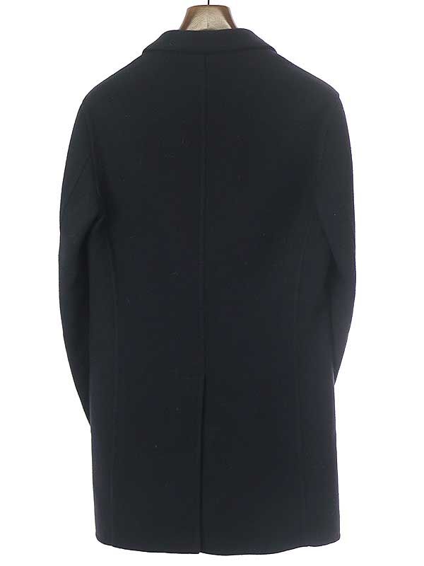 CARUSO カルーゾ CARUSO 2TONE D/F CHETR ウールコート ブラック 44