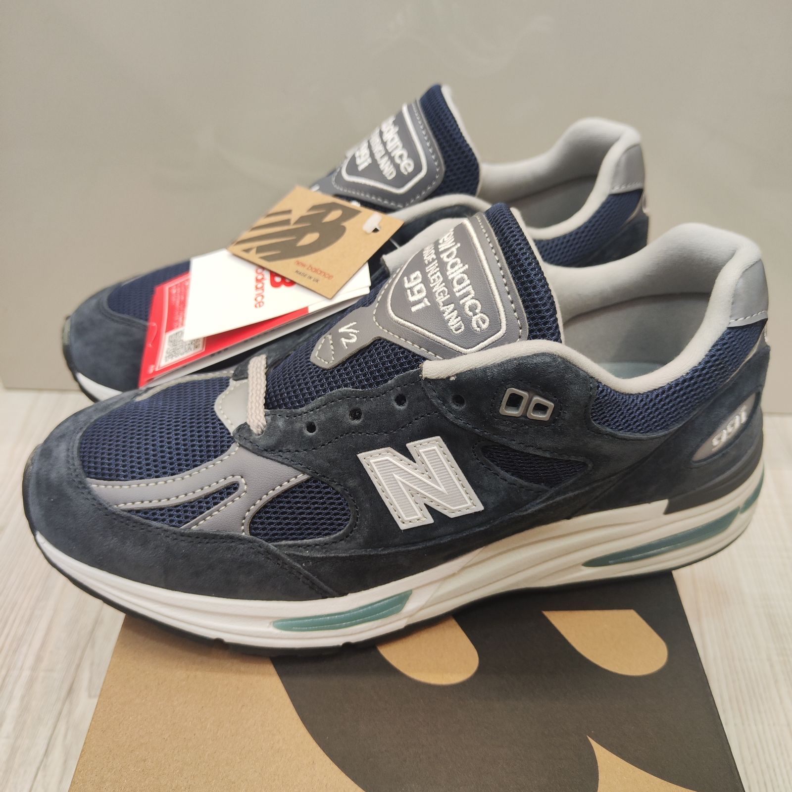ニューバランス NEW BALANCE U991NV2 ネイビー ベージュ カジュアル通気性スニーカー22|22.5|23|23.5|24|24.5CM