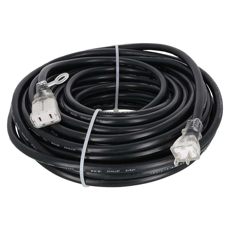 高儀(Takagi) 【燕三条ブランド】 M.M 作業用 カラー 太 延長コード 20m 1口 ブラック 1500Wまで 125V 15A 1個口 黒 電源タップ コンセント 電源ケーブル 延長ケーブル 電源コード コンセント たこあし