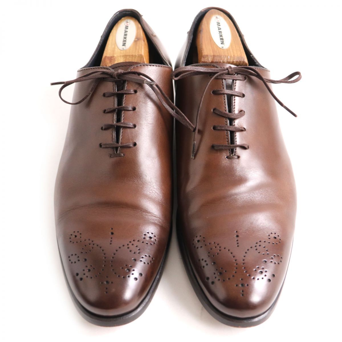 美品Ermenegildo Zegna coutureグレインプレーントゥ茶85 美品Ermenegildo Zegna coutureグレインプレーントゥ茶85