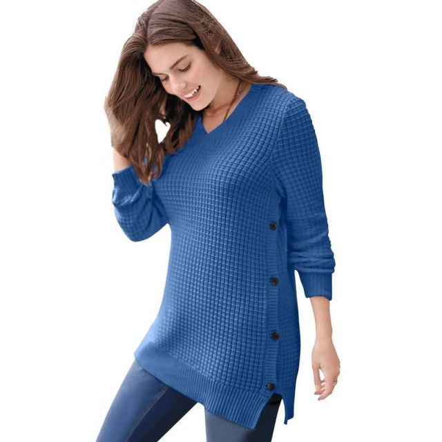 売れ筋商品|||イングリッシュファクトリー ニット&セーター アウター レディース Women's V-neck Knit Sweater  blue 楽天市場】コバルトブルー（ニット・セーター｜トップス