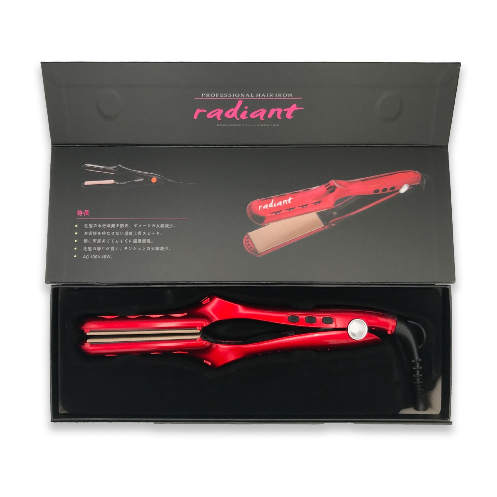 保証書付き】B next radiant ラディアント ヘアアイロン ピンク