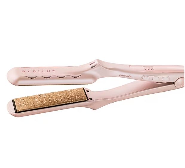 ラディアント ピンク MUSE ストレート ヘアアイロン シルクプレート 絹