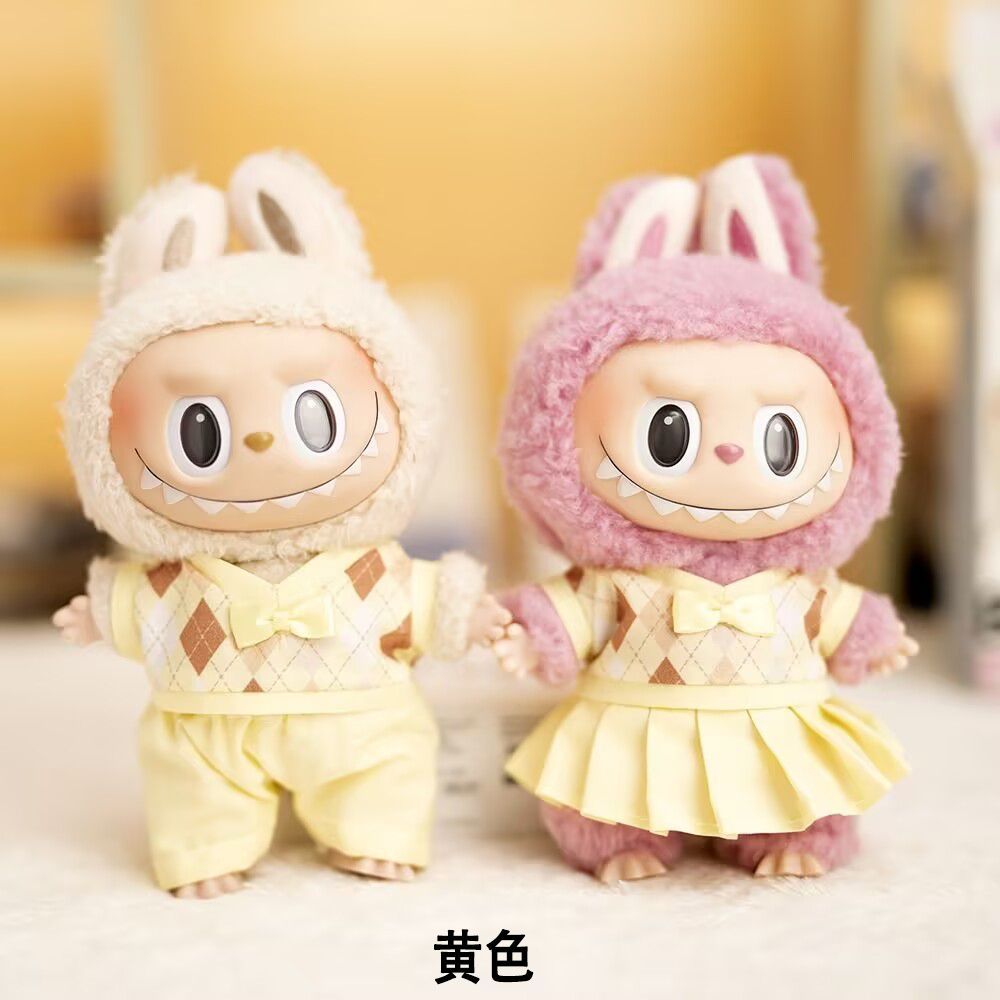 新品 ぬいぐるみ服 labubu仮装 JK服 2点セット ラブブぬいぐるみ