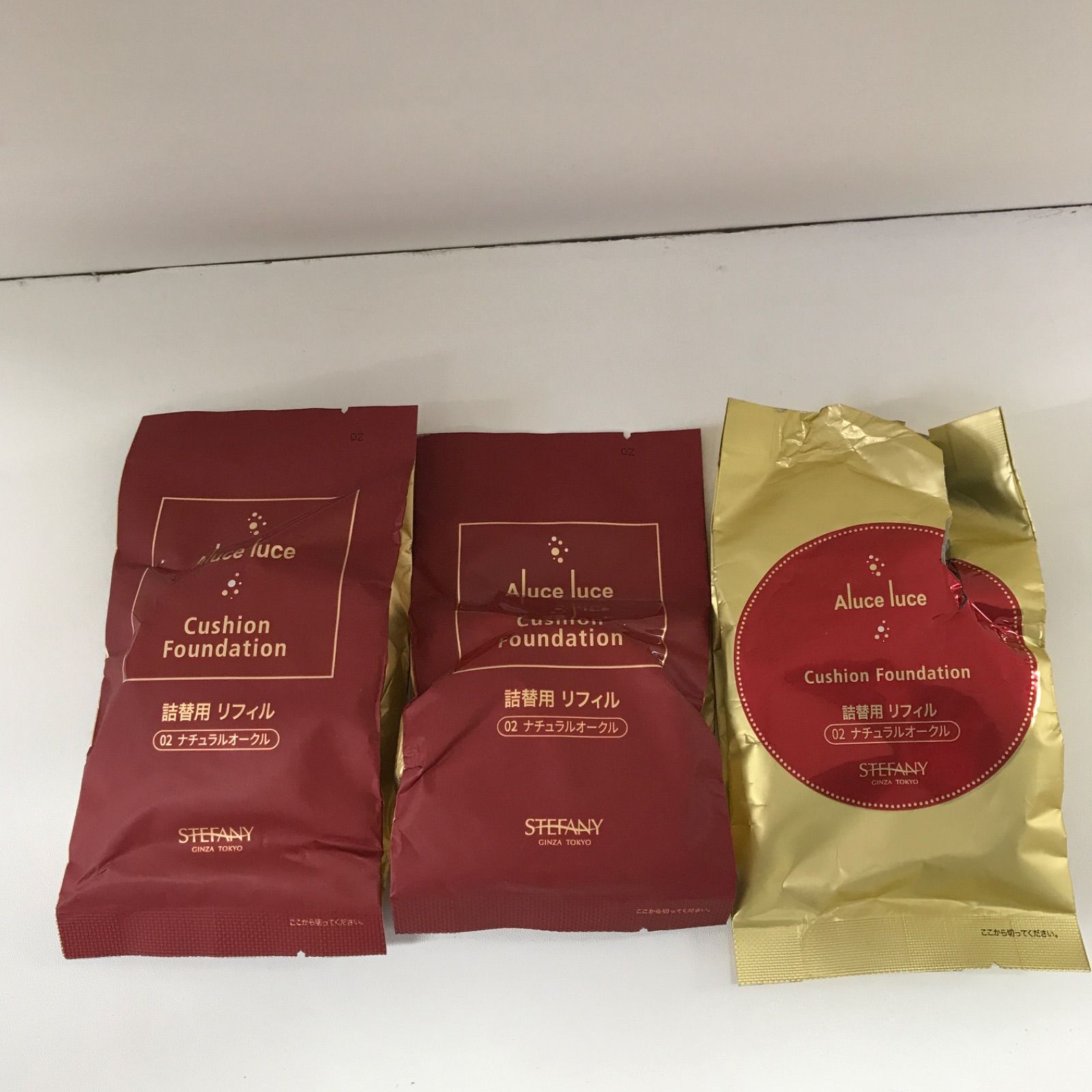Y780 K 銀座ステファニー Aluce luce クッションファンデーション 02 リフィル パフ付き 15g 3点セット