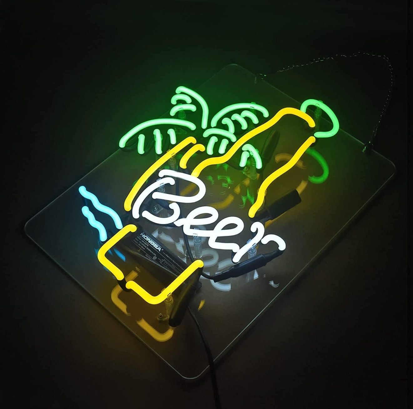 オーダーメイド ヤシの木 ビール ネオン看板 ビーチ風LEDライト