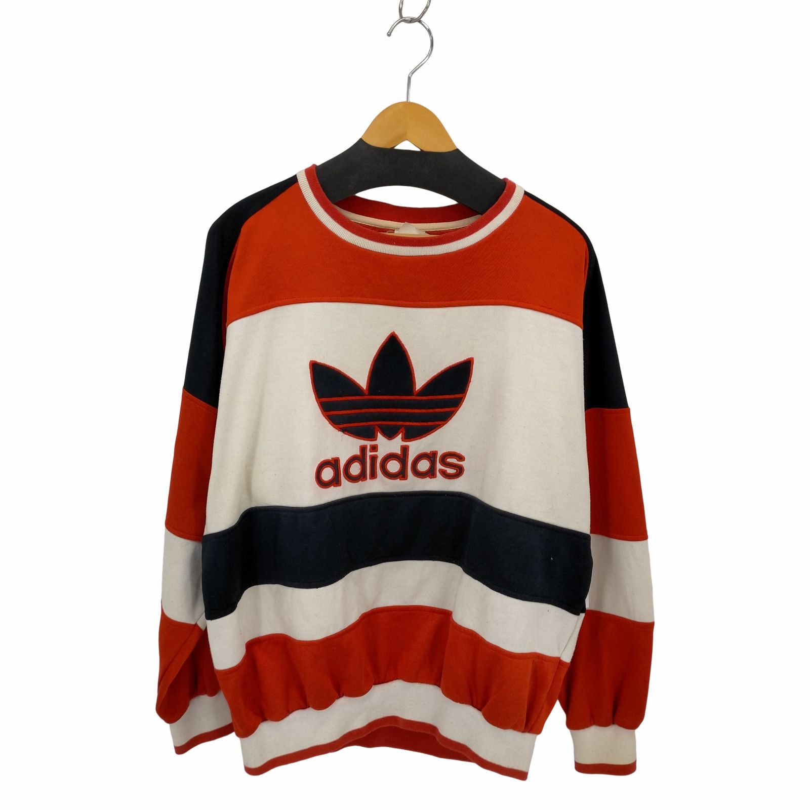 アディダス adidas 80S マルチカラー ロゴ刺繍 スウェット メンズ 表記 
