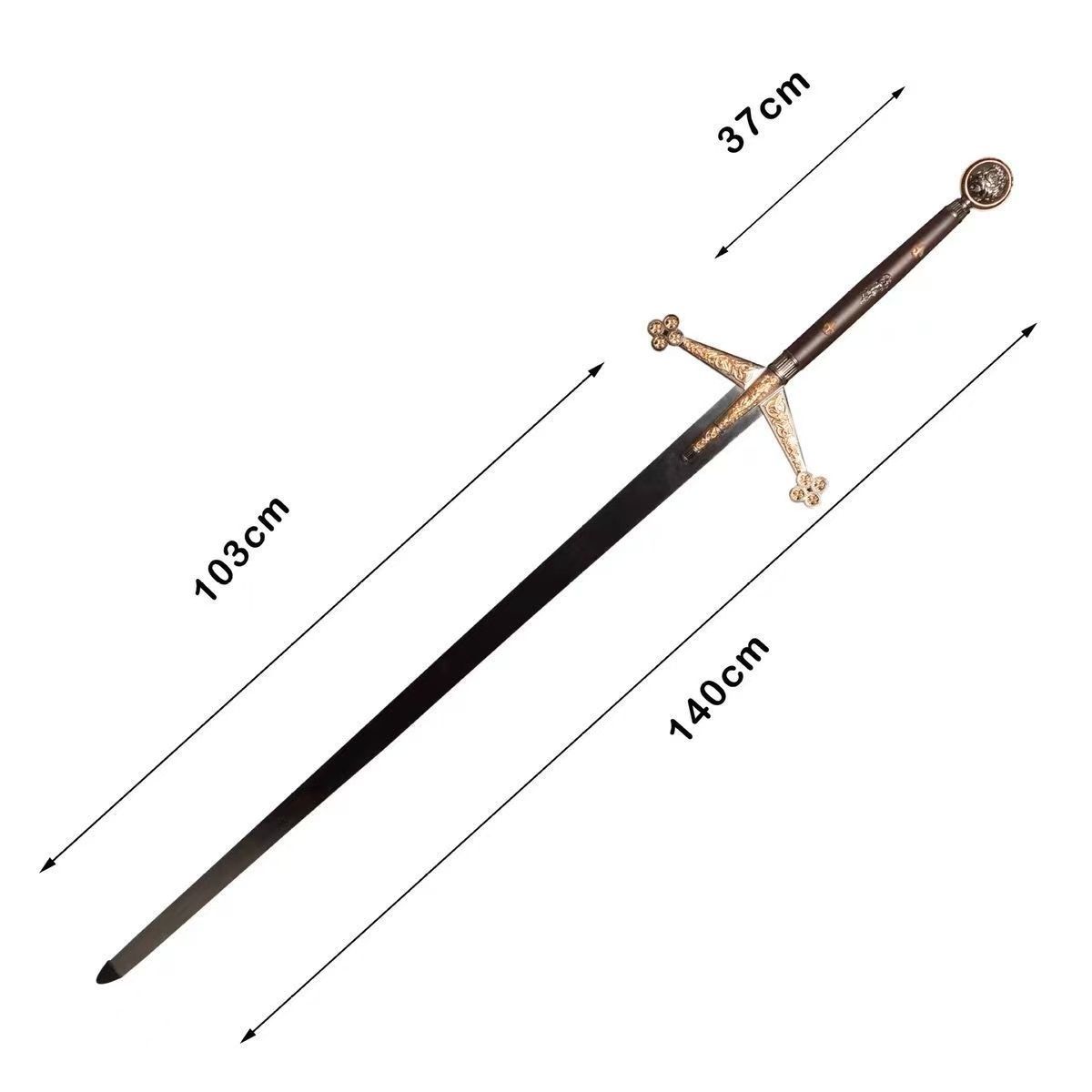 スコットランド クレイモア大剣 140cm 金属製西洋剣・壁掛け