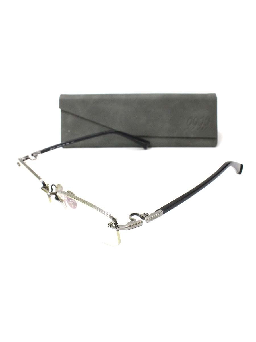 フォーナインズ TW-61T メガネ シルバー/ブラック メタルフレーム  