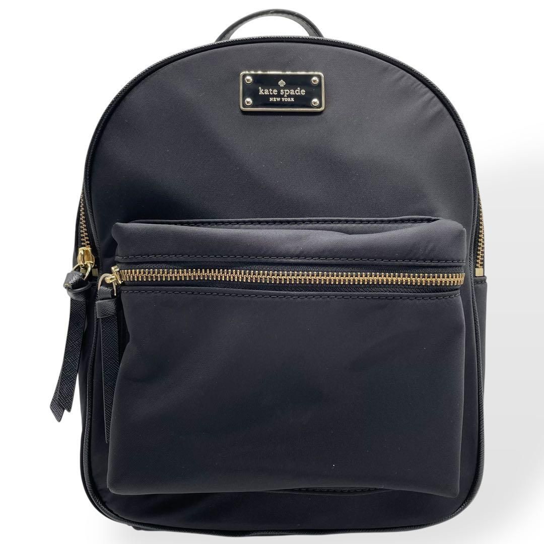 kate spade 黒 ナイロン リュック　最終値下げ kate spade 黒 ナイロンリュック - メルカリ