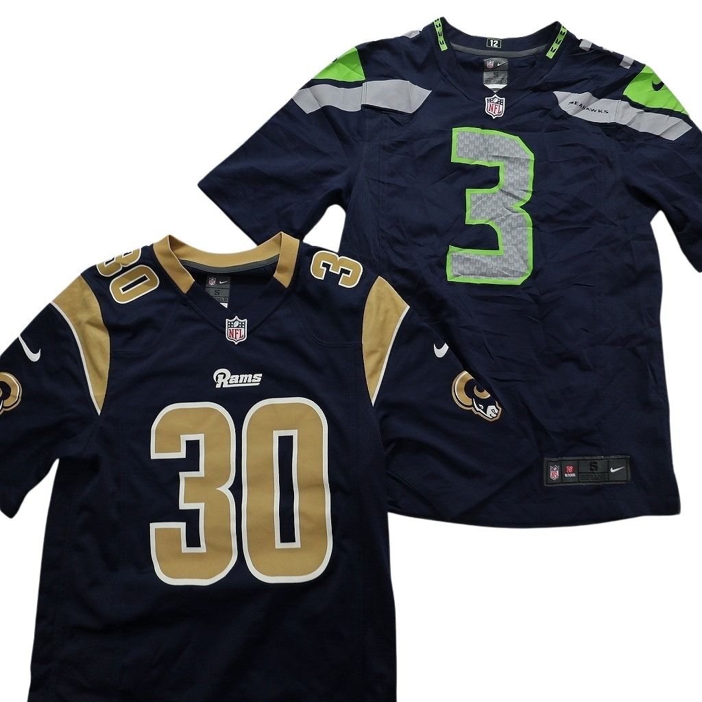 ナイキ NFL プリントチームロゴ ラムズ アメフトゲームシャツ XL 5459