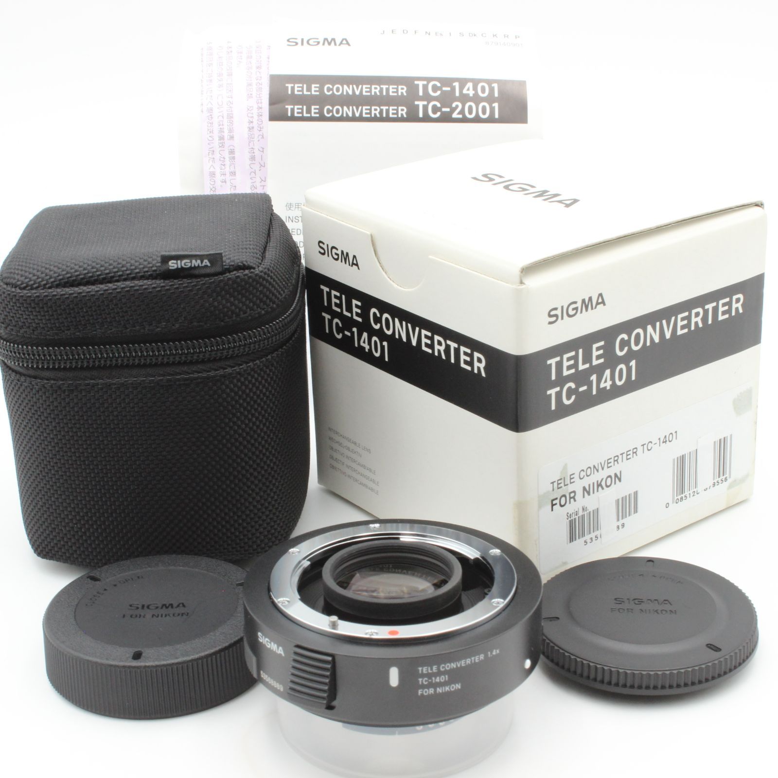 新品同様】 SIGMA シグマ TELE CONVERTER 1.4x TC-1401 元箱 付属品 